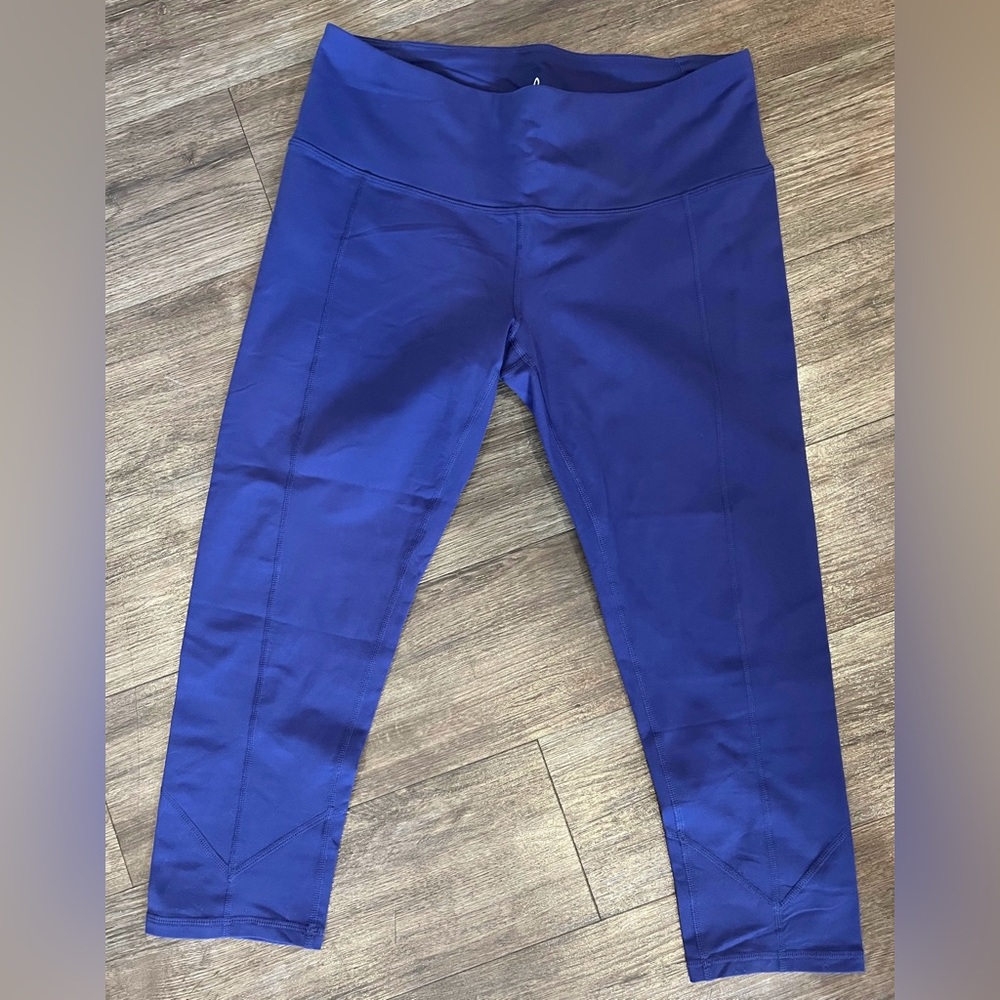 PRANA Cropped Capri Leggings Yoga pants purple women’s SZ Large